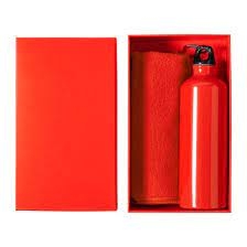 Комплект спортна бутилка и микрофибърна кърпа Cloister червена