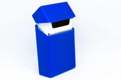 Рекламна кутия за цигари (калъф) от силикон - син