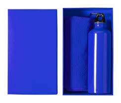Комплект спортна бутилка и микрофибърна кърпа Cloister синя