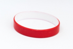 Силиконова гривна червена/бяла, код319620