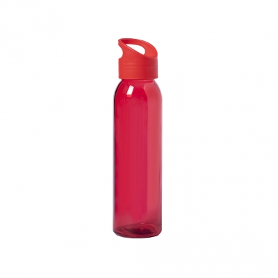 Червена стъклена спортна бутилка Tinof, 470 ml