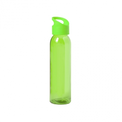 Зелена стъклена спортна бутилка Tinof, 470 ml