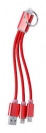 USB кабел за зарядно Scolt червено