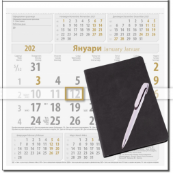 с химикалка и бележник