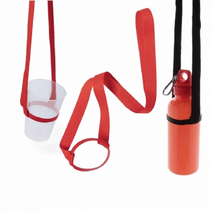 Полиестерен държач за напитки със силиконов пръстен за бутилки и чаши