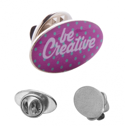 Метална значка "Мик" елипсовидна