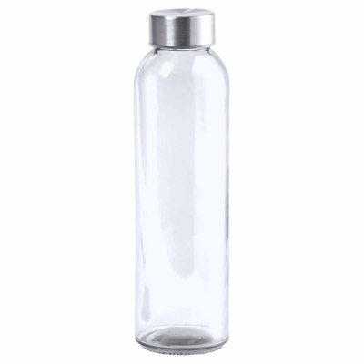 Прозрачна спортна бутилка без BPA, 500 ml, Бяла