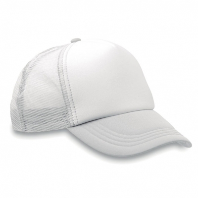 Бяла бейзболна шапка с мрежа MO8594-06