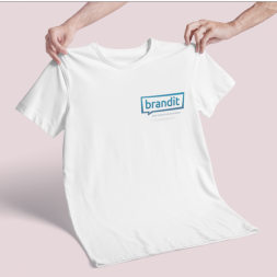 Рекламни бели тениски за щамоване, тениски за реклама, бели тениски на едро с надпис